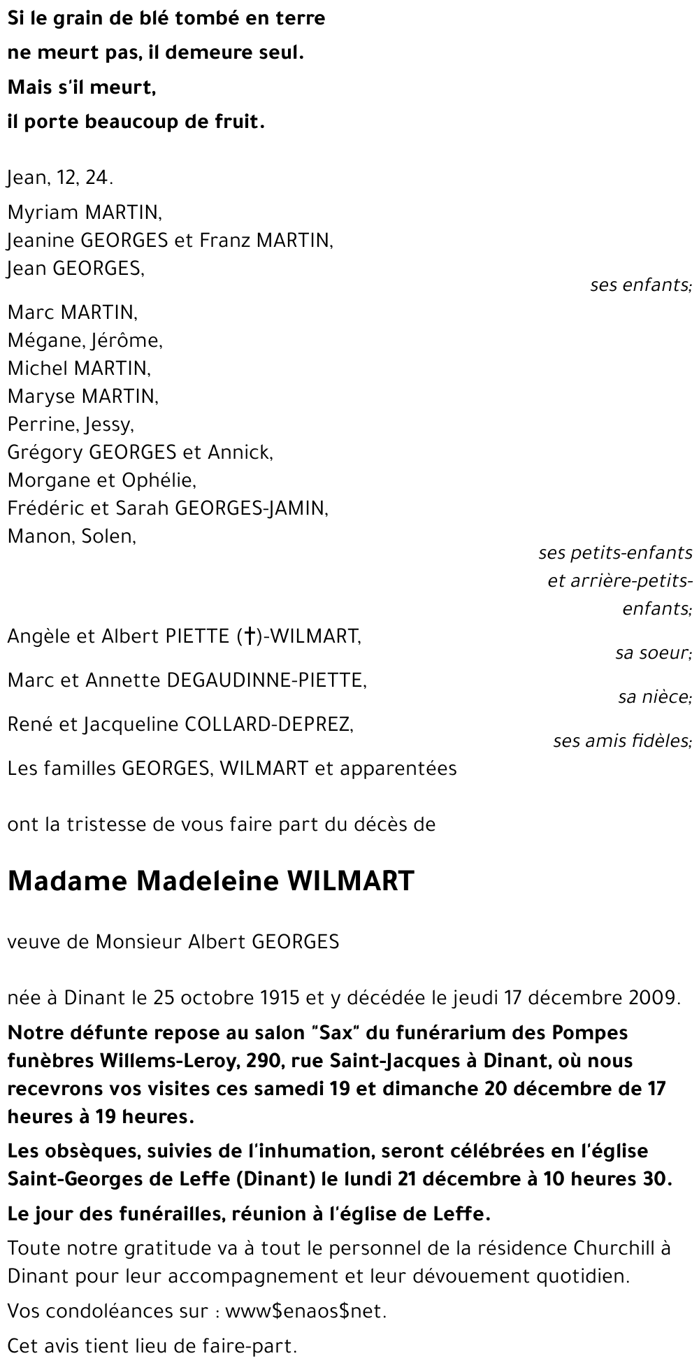 Madeleine WILMART