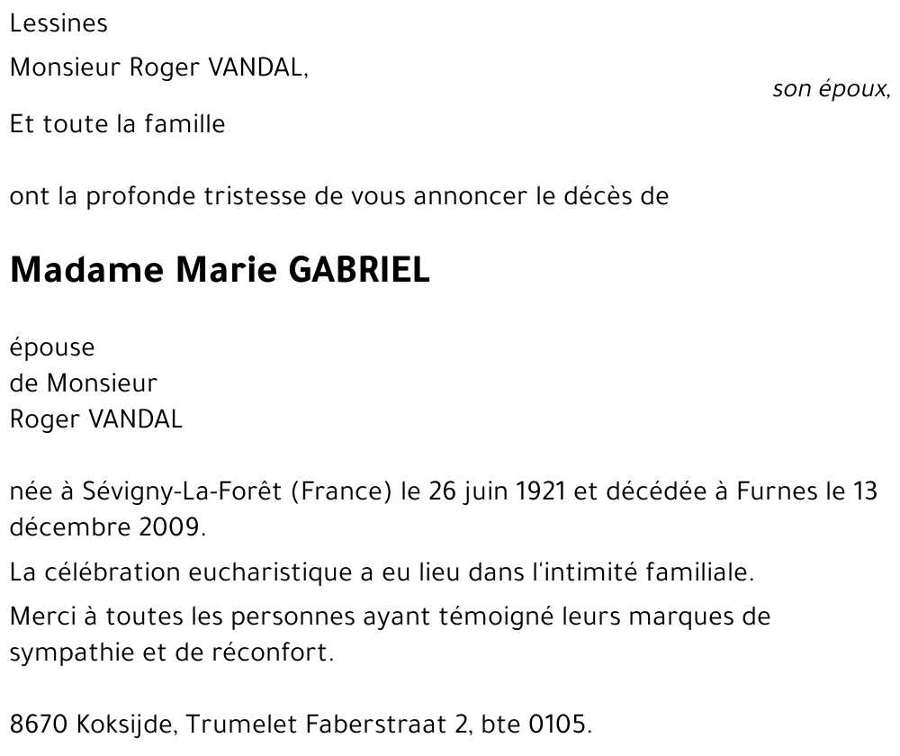 Marie GABRIEL