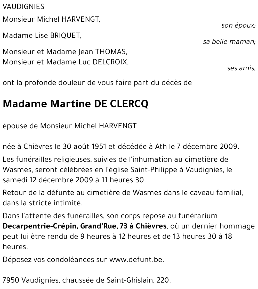 Martine DE CLERCQ