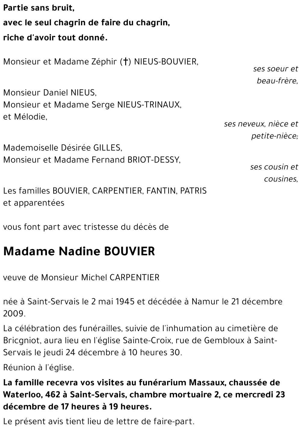 Nadine BOUVIER