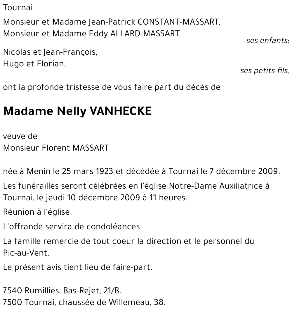 Nelly VANHECKE