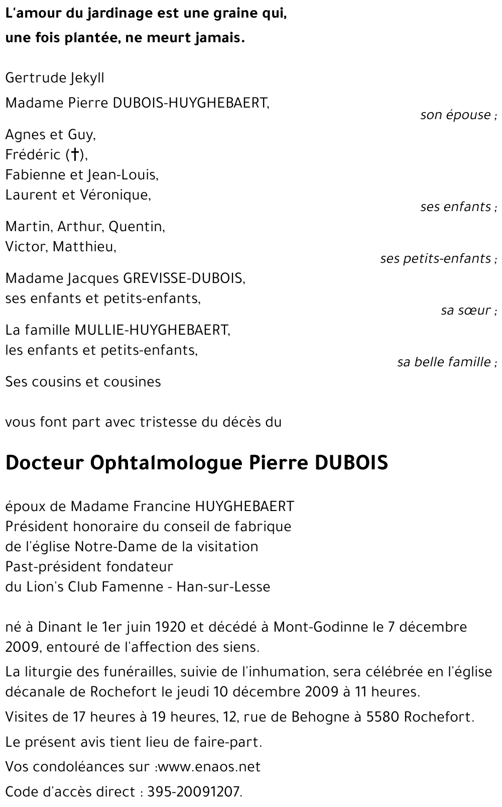 Pierre DUBOIS