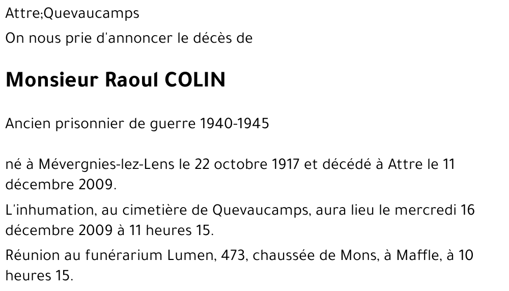 Raoul COLIN