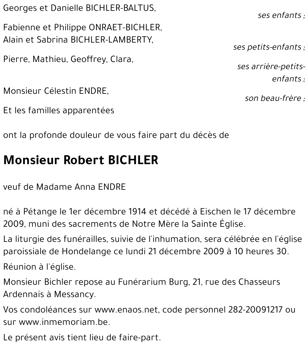 Robert BICHLER