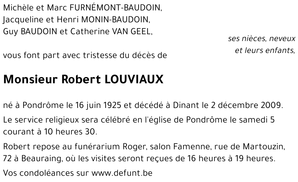 Robert LOUVIAUX