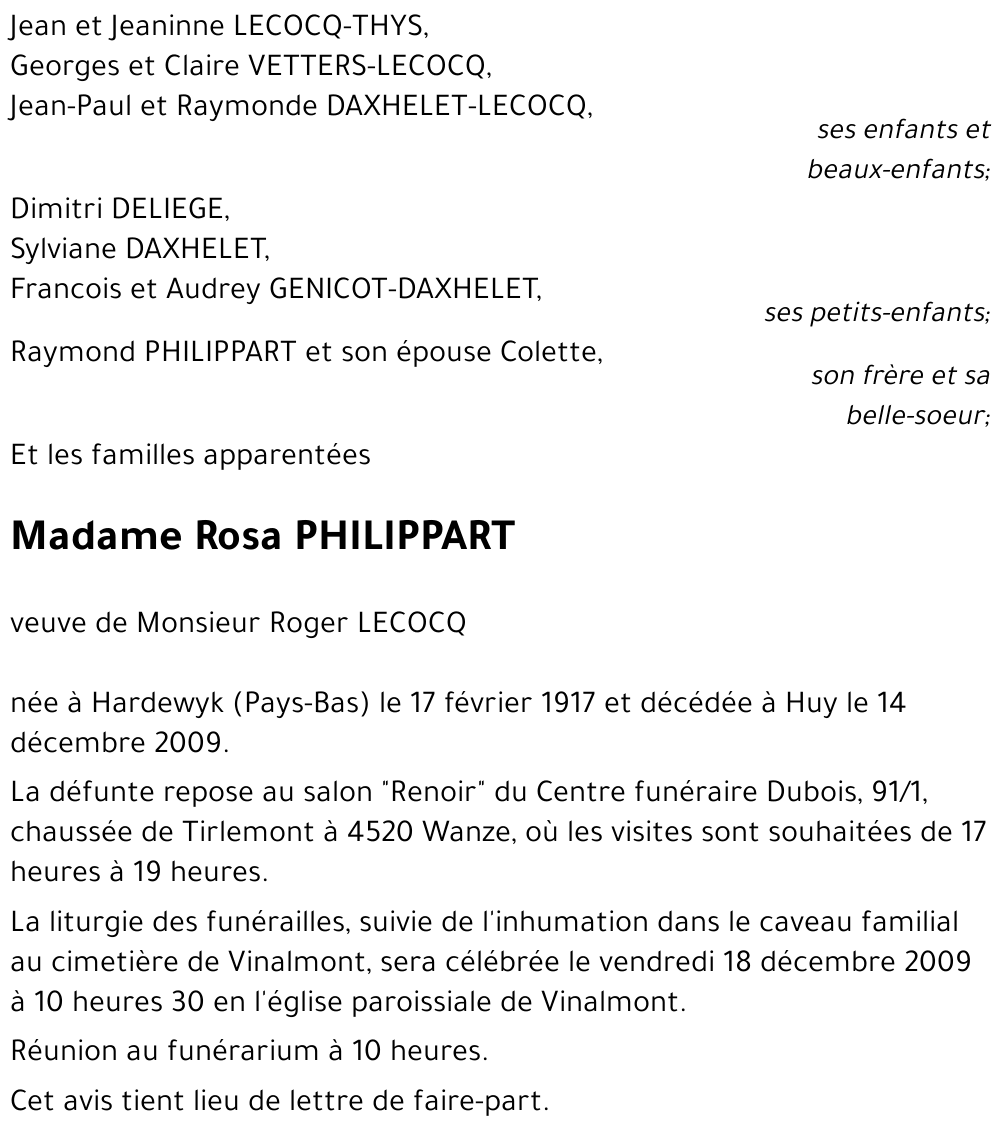 Rosa PHILIPPART