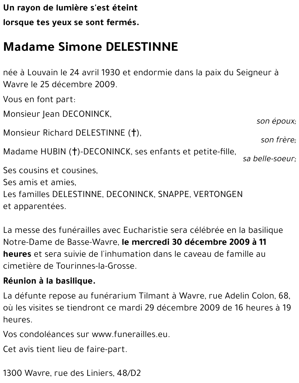 Simone DELESTIENNE