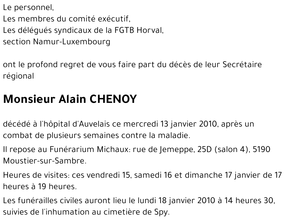 Alain CHENOY