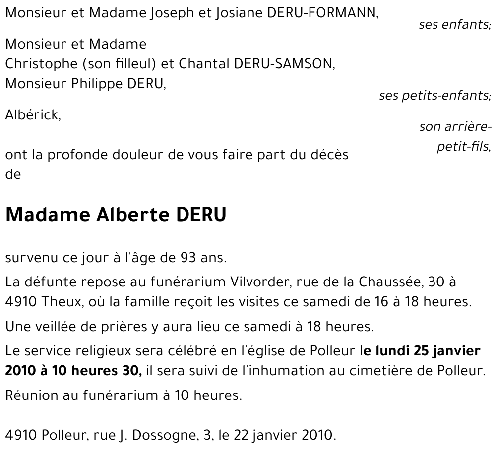 Alberte DERU