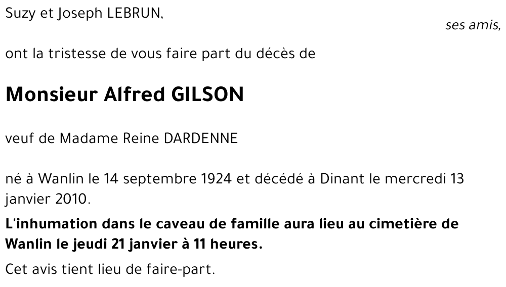 Alfred GILSON