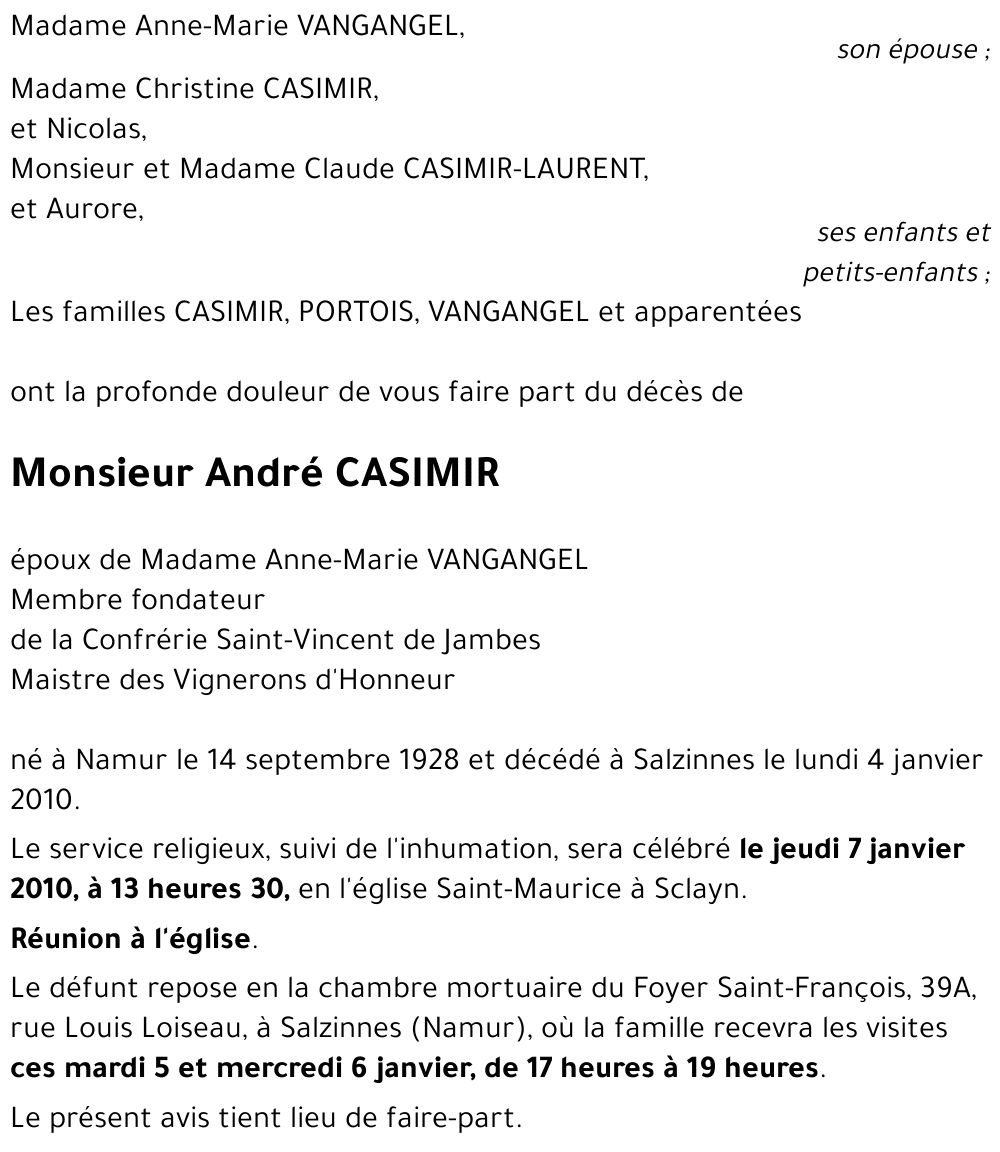 André CASIMIR