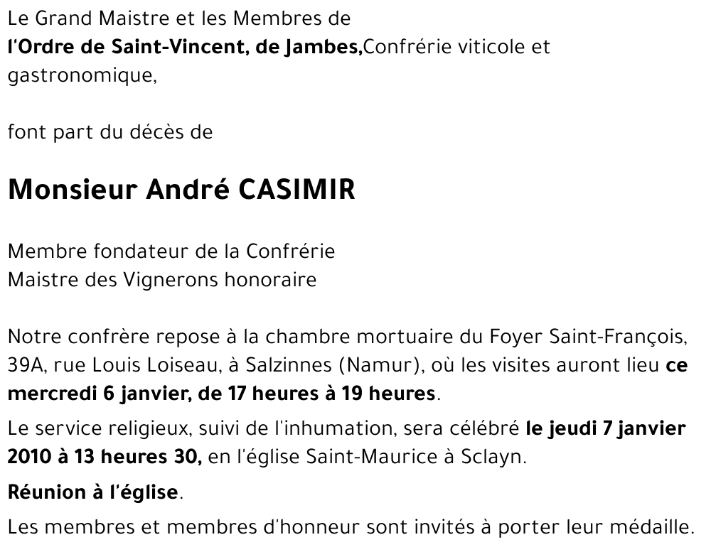 André CASIMIR