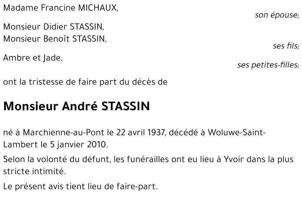 André STASSIN