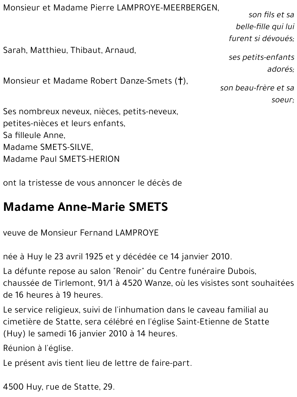Anne-Marie SMETS