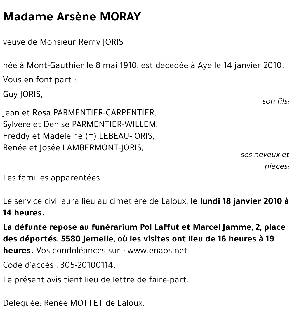 Arsène MORAY