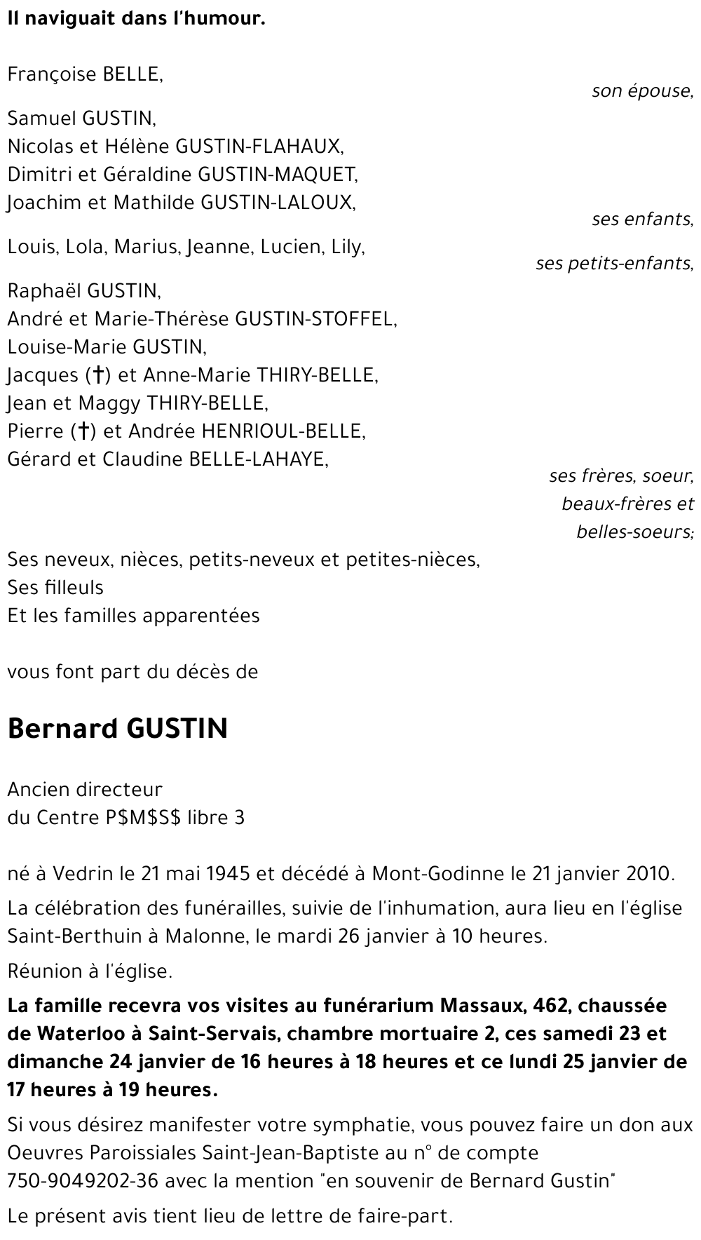 Bernard GUSTIN