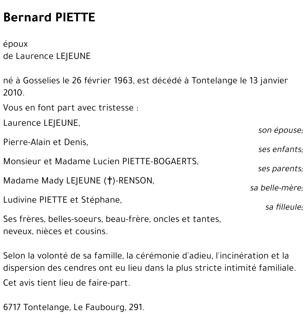 Bernard PIETTE