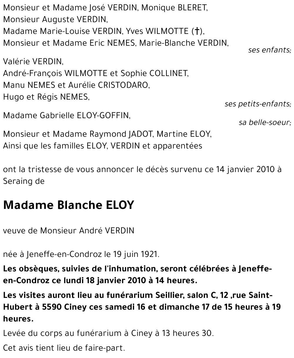 Blanche ELOY