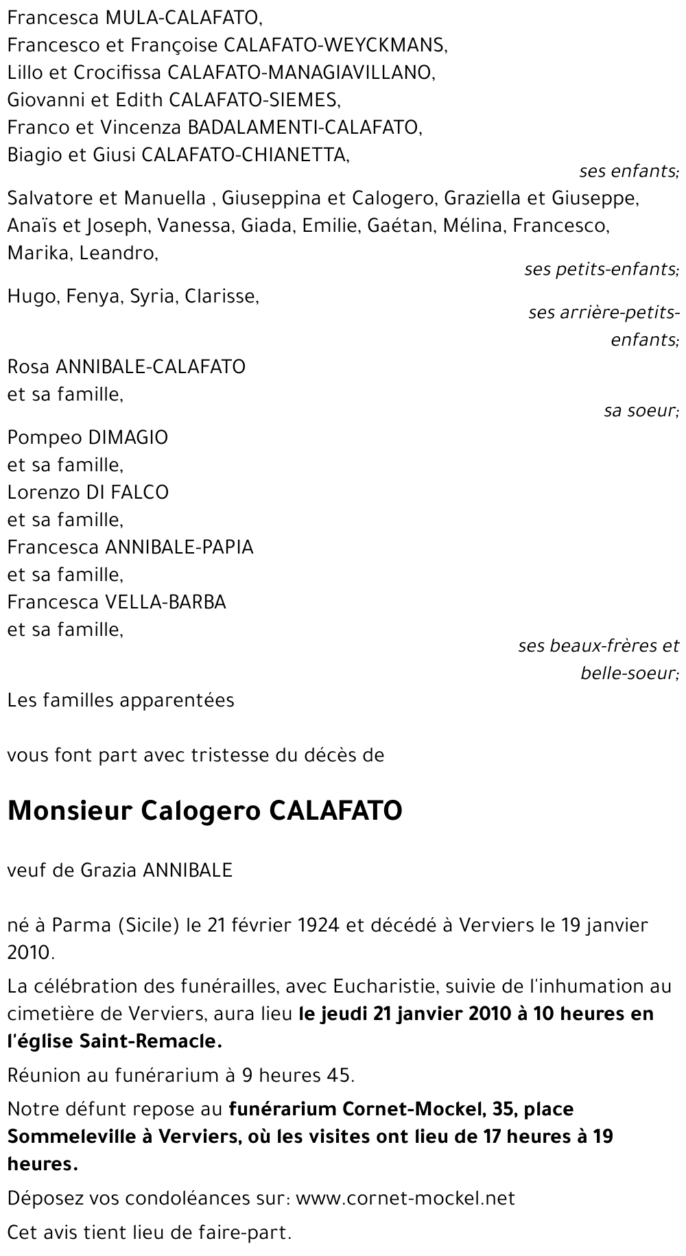 Calogero CALAFATO