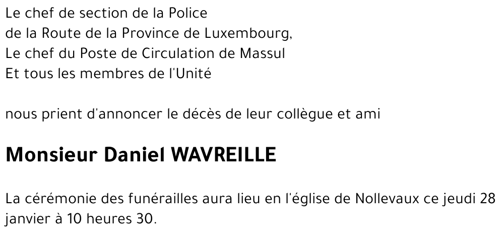 Daniel WAVREILLE