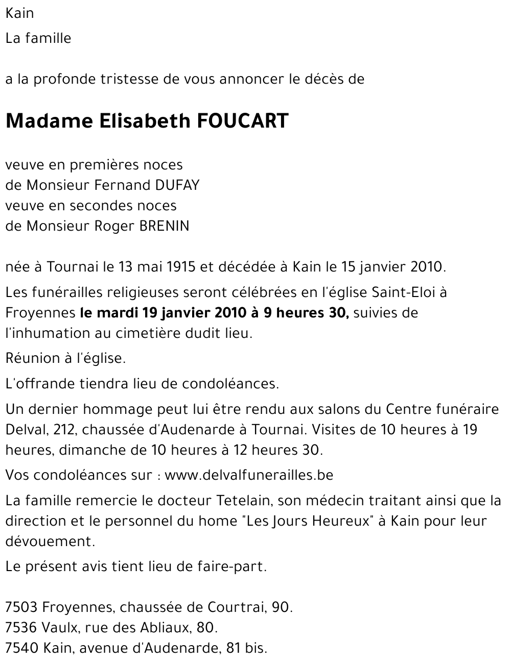 Elisabeth FOUCART