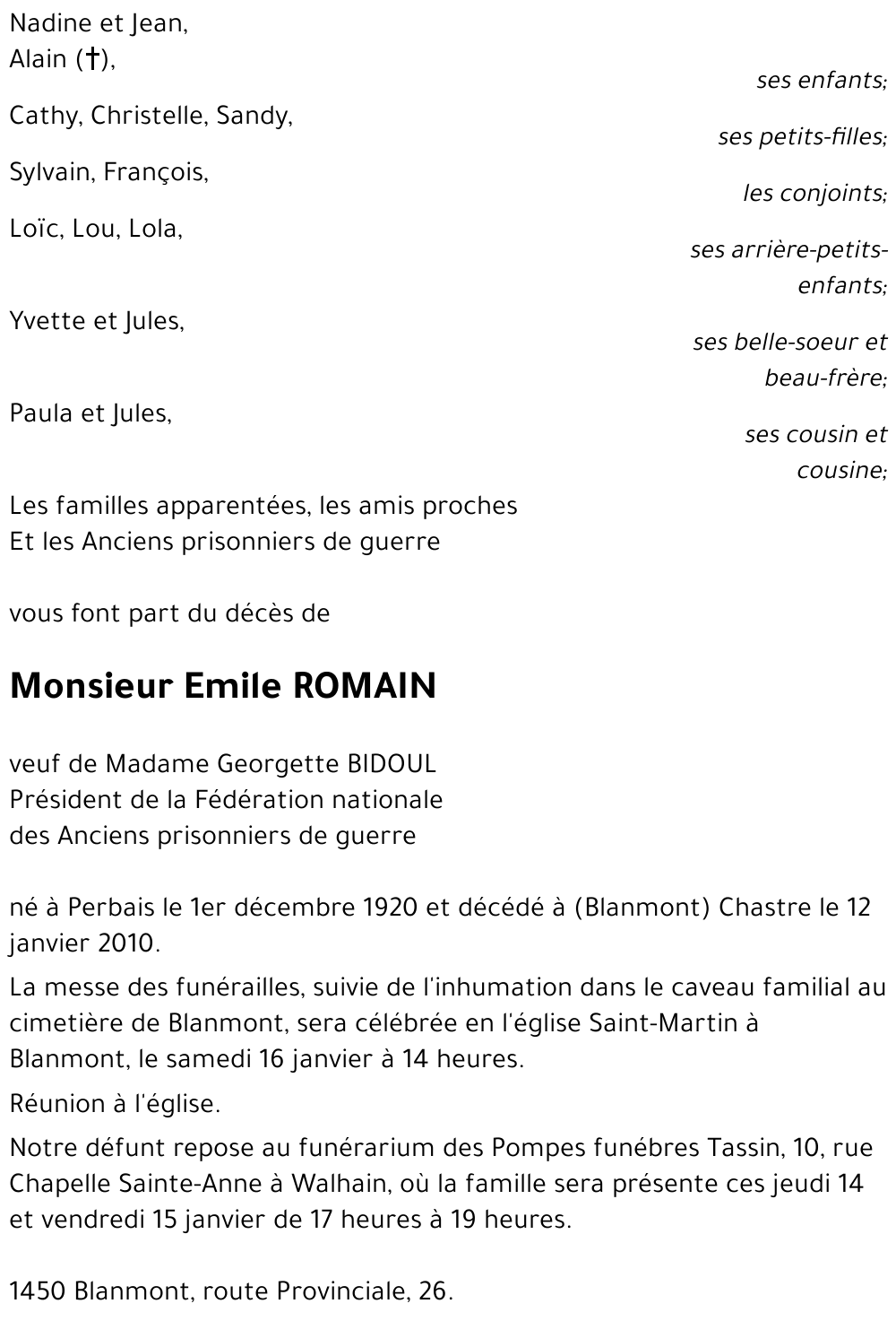 Emile ROMAIN