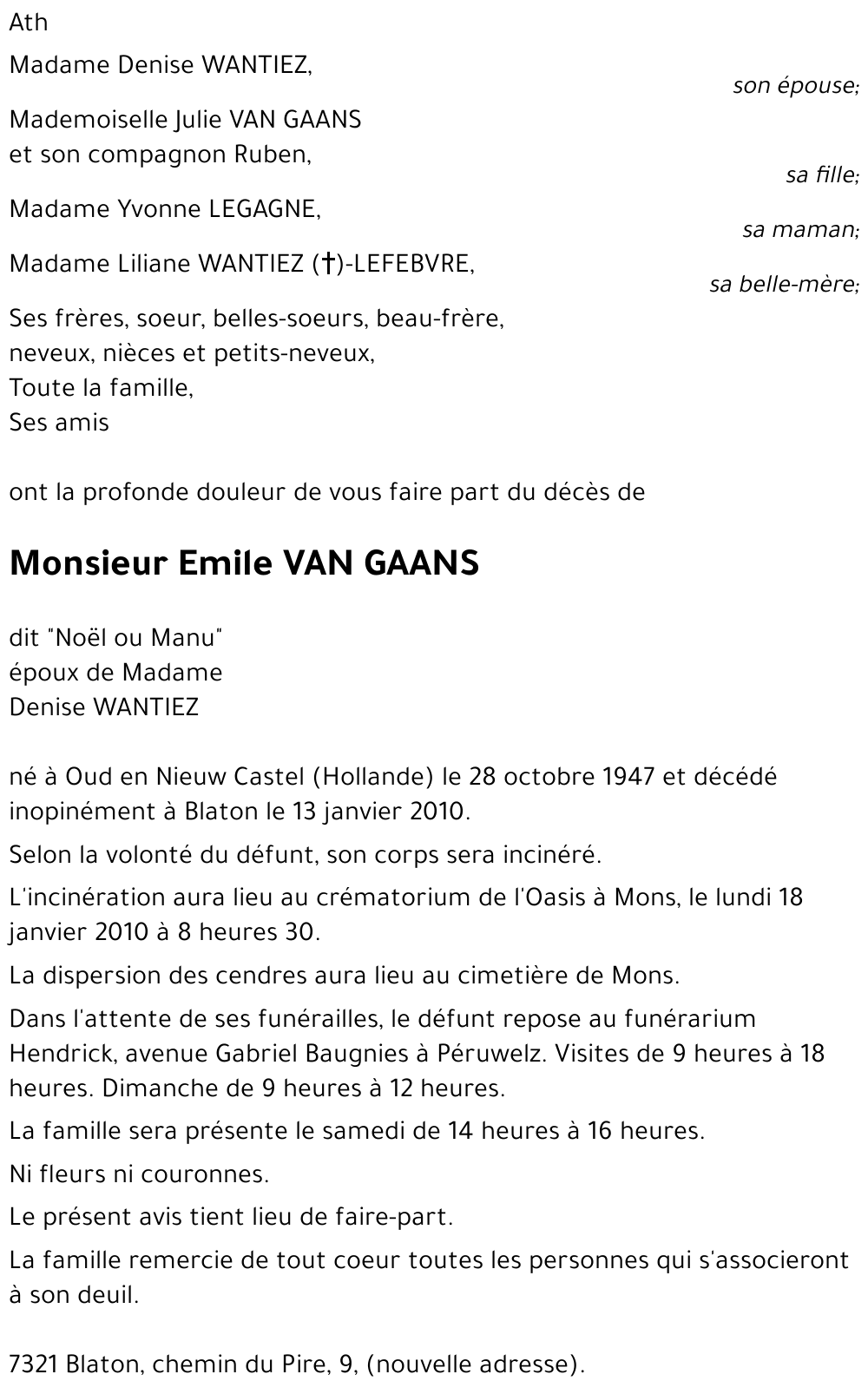 Emile VAN GAANS