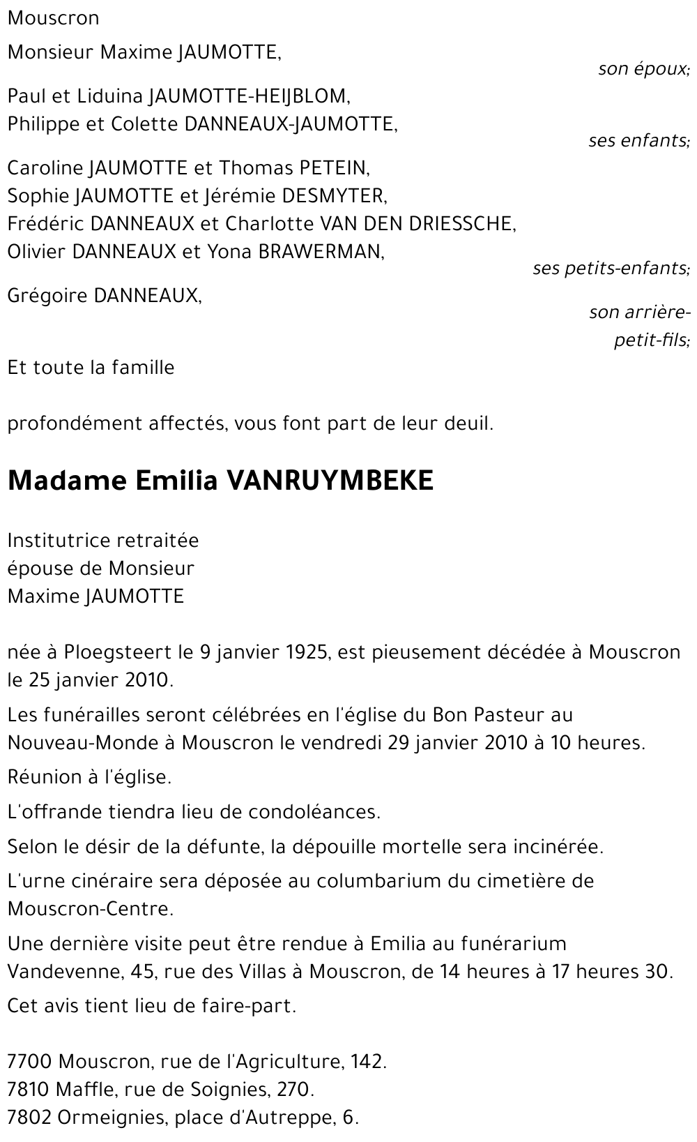 Emilia VANRUYMBEKE