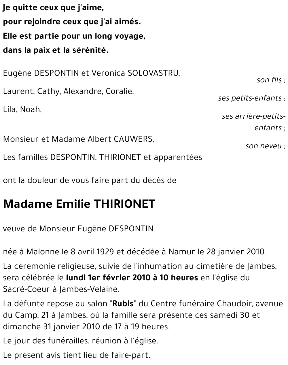 Emilie THIRIONET