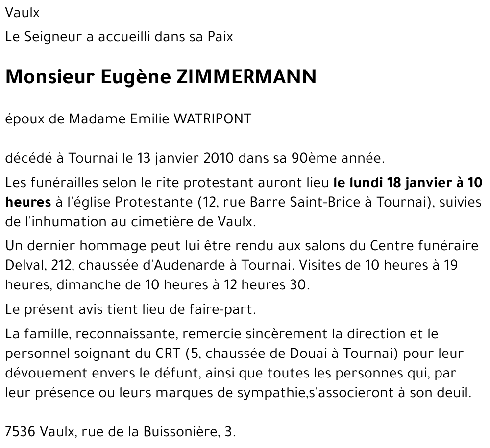 Eugène ZIMMERMANN