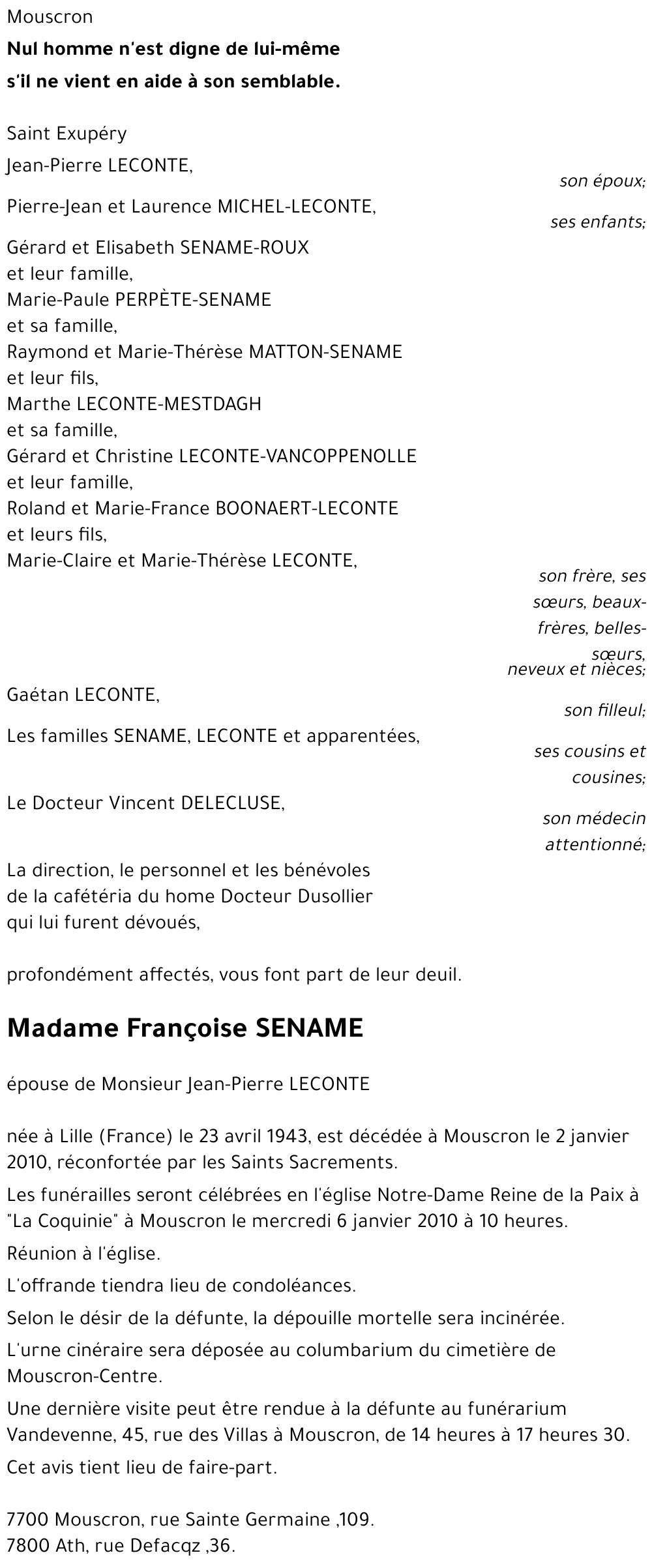 Françoise SENAME