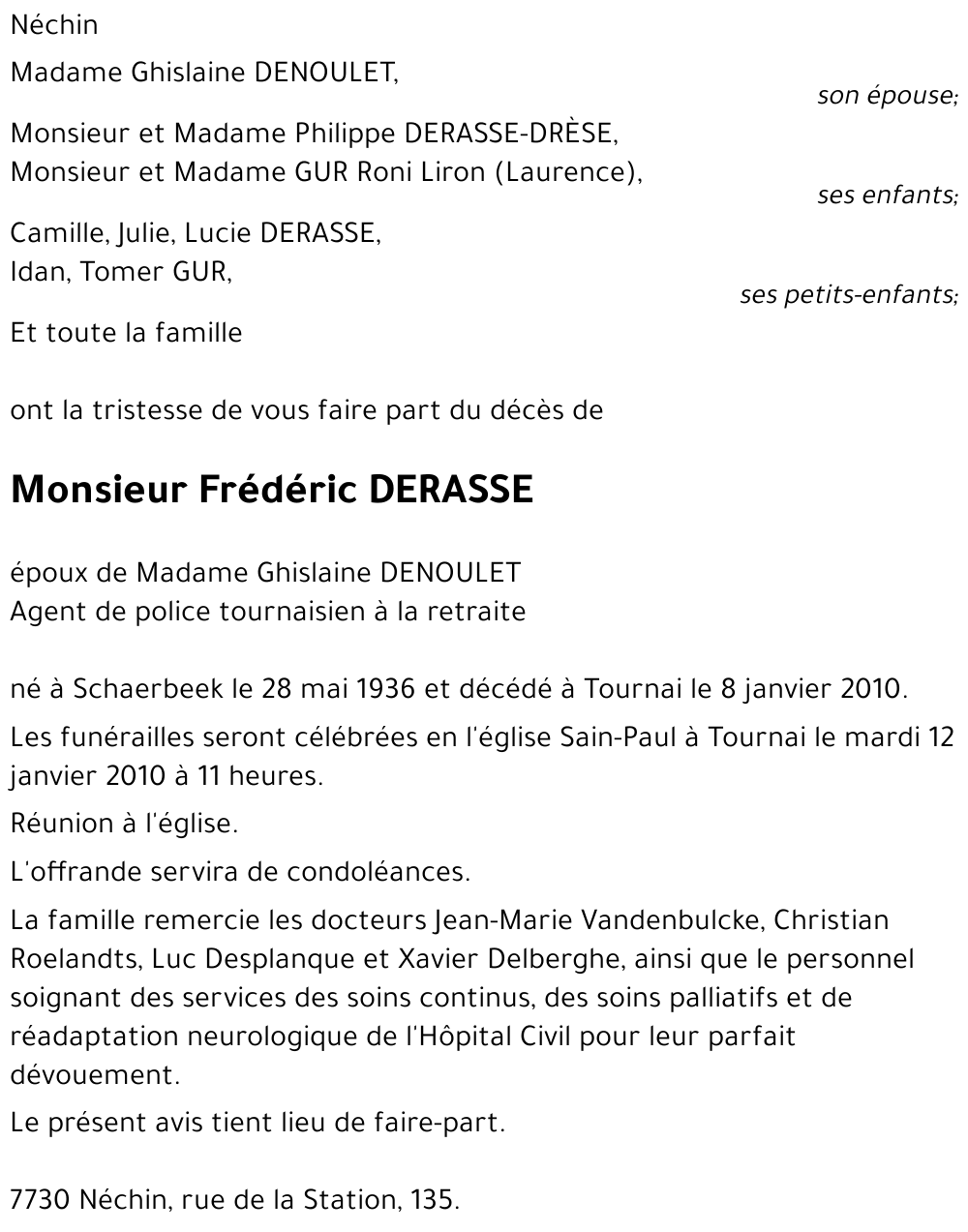 Frédéric DERASSE