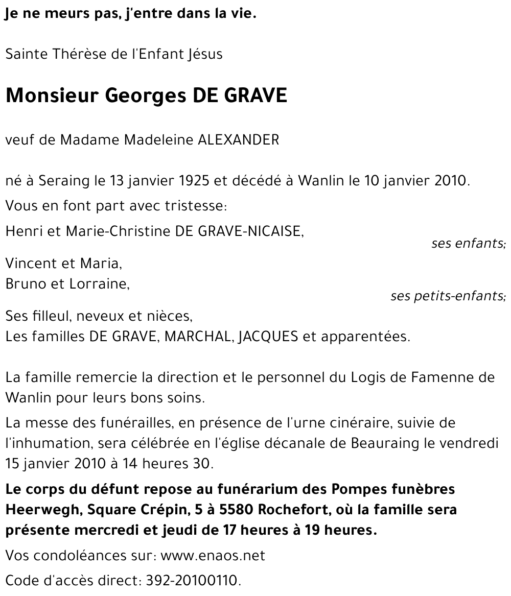 Georges DE GRAVE