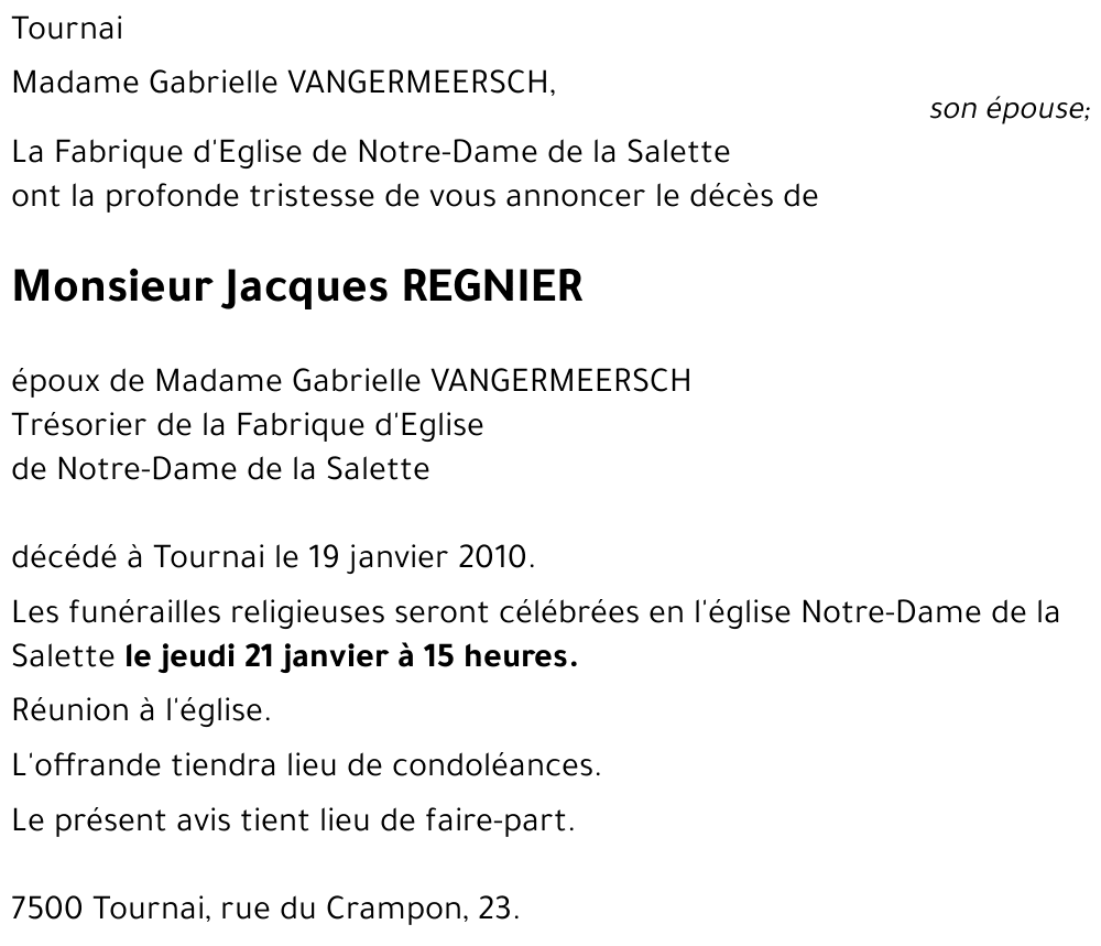 Jacques REGNIER