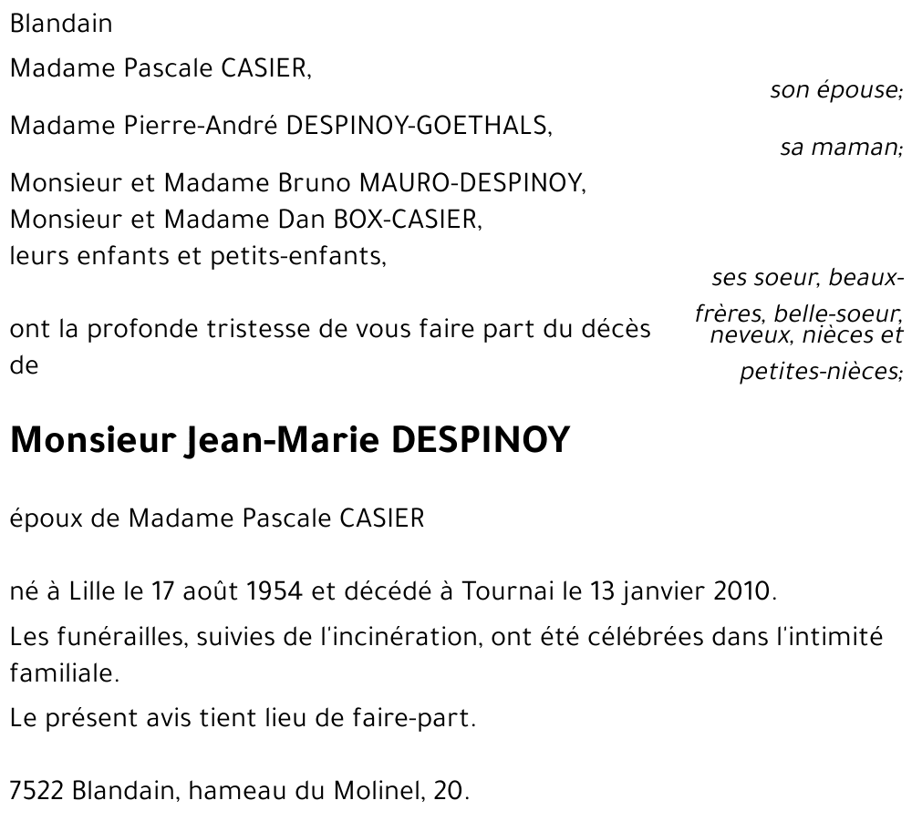 Jean-Marie DESPINOY