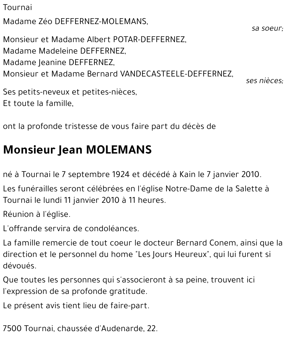 Jean MOLEMANS