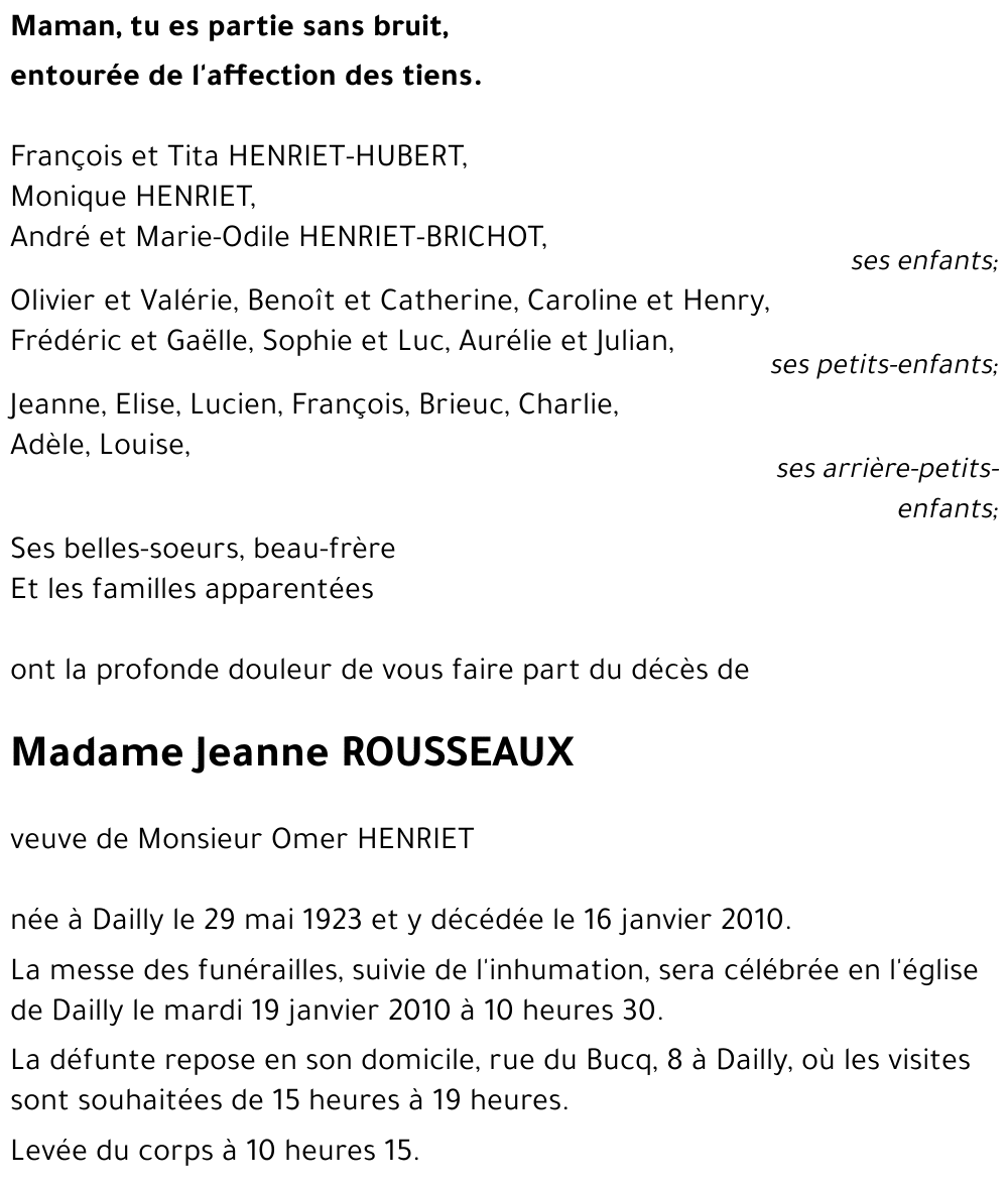 Jeanne ROUSSEAUX