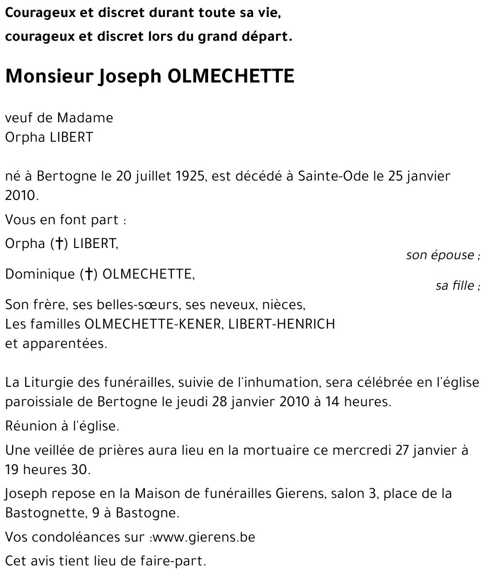 Joseph OLMECHETTE