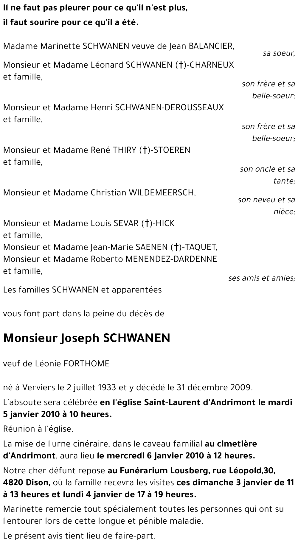 Joseph SCHWANEN