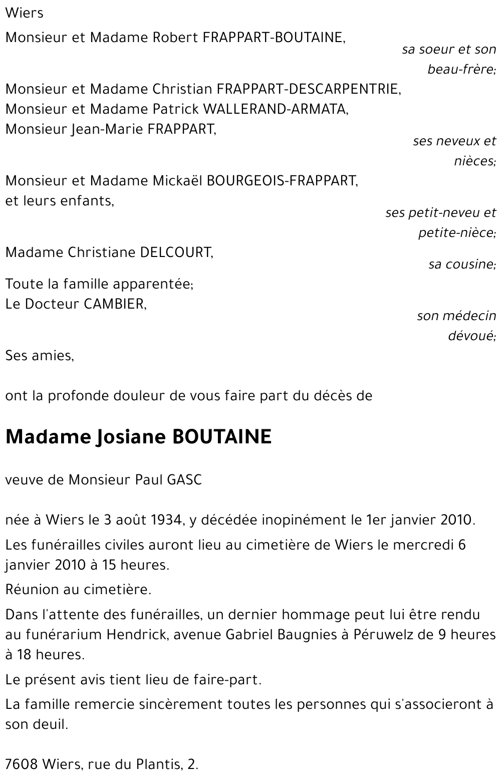 Josiane BOUTAINE