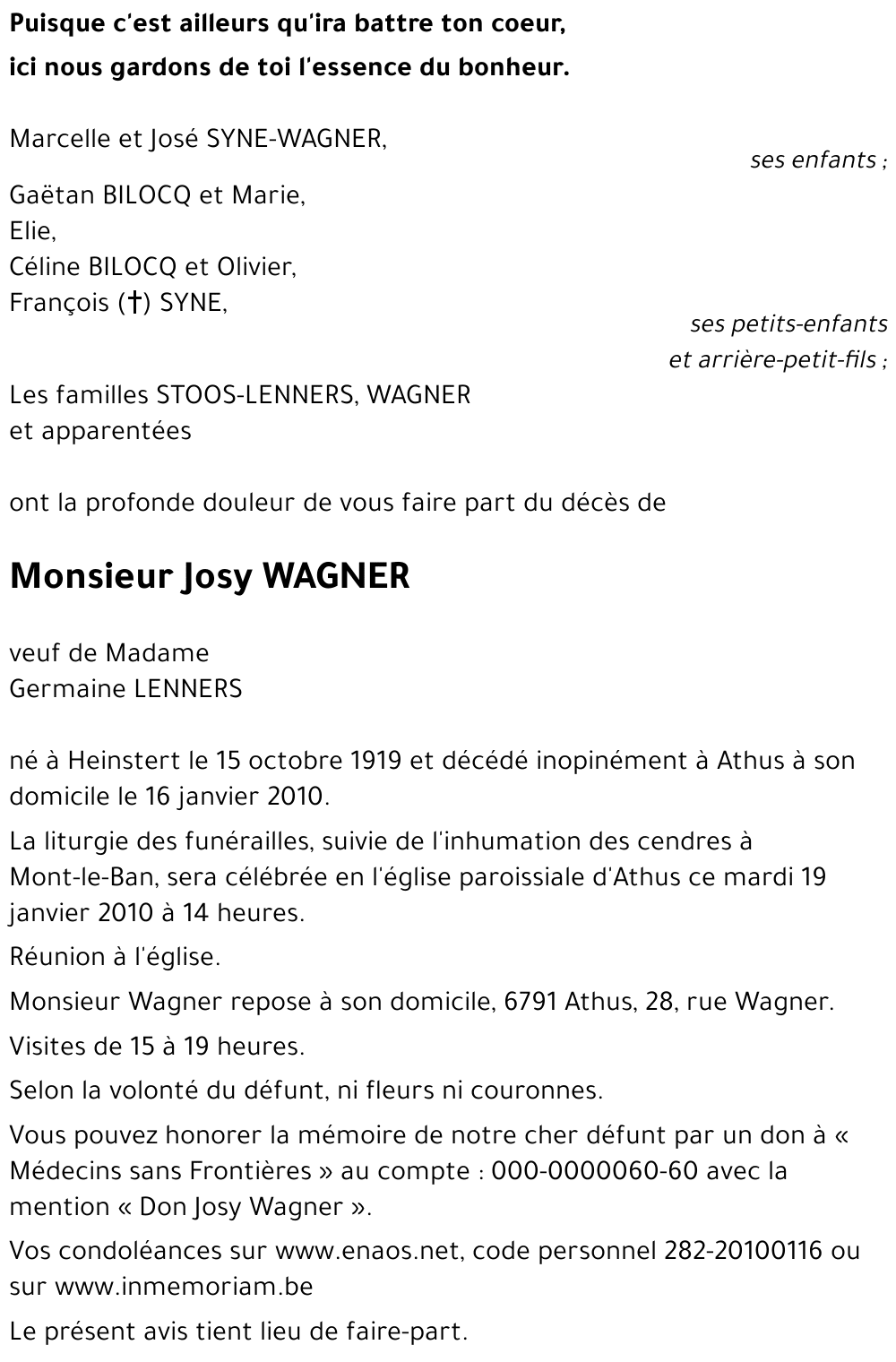 Josy WAGNER