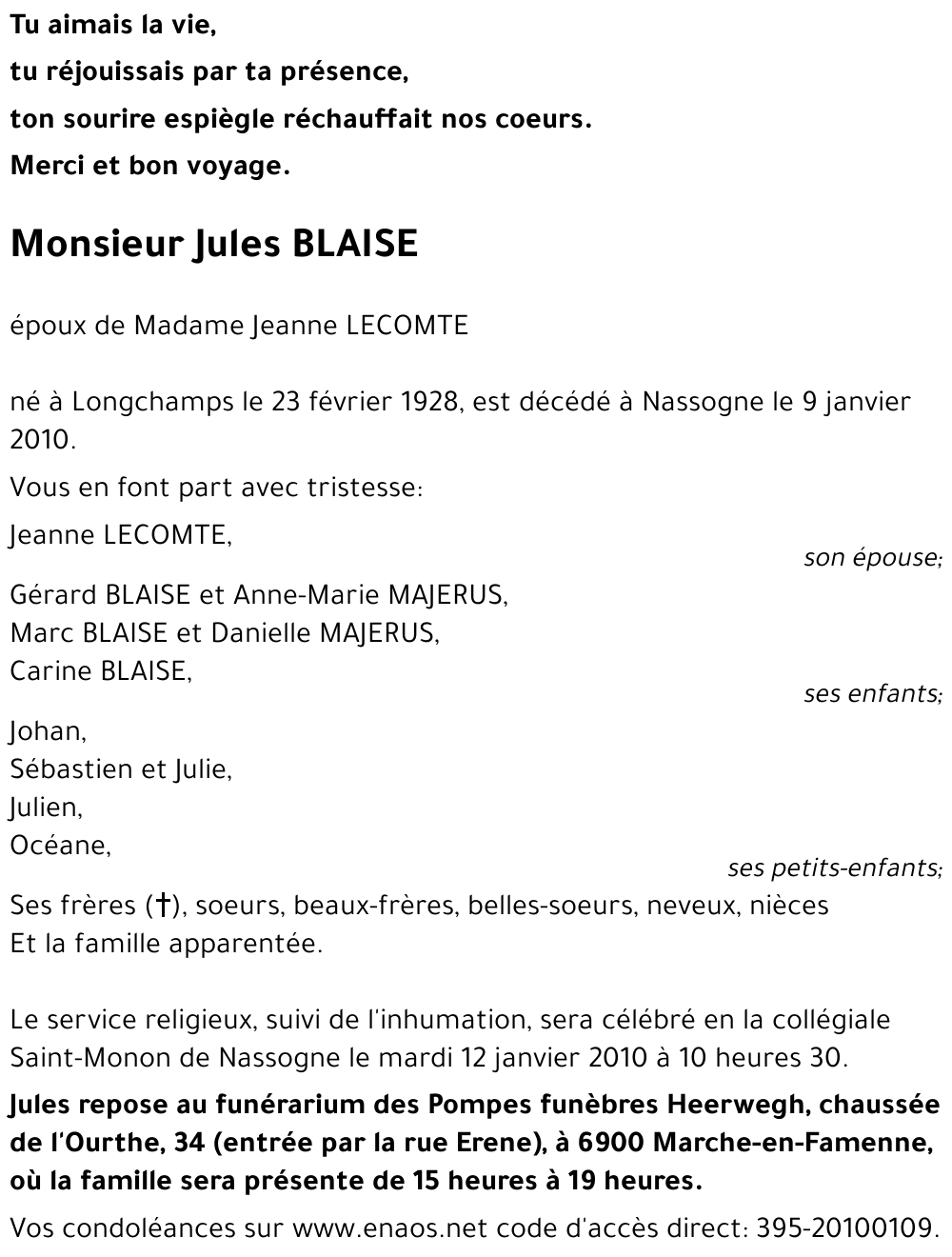 Jules BLAISE