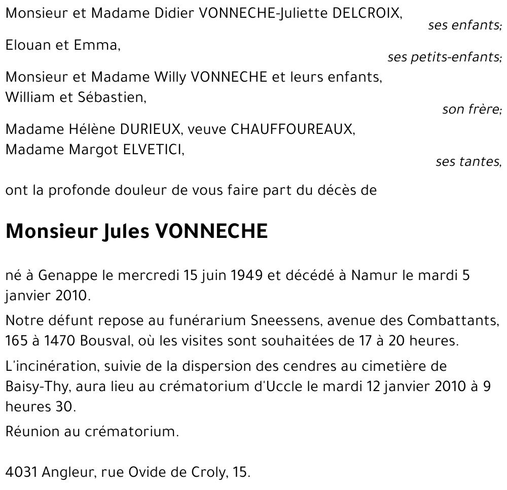 Jules VONECHE