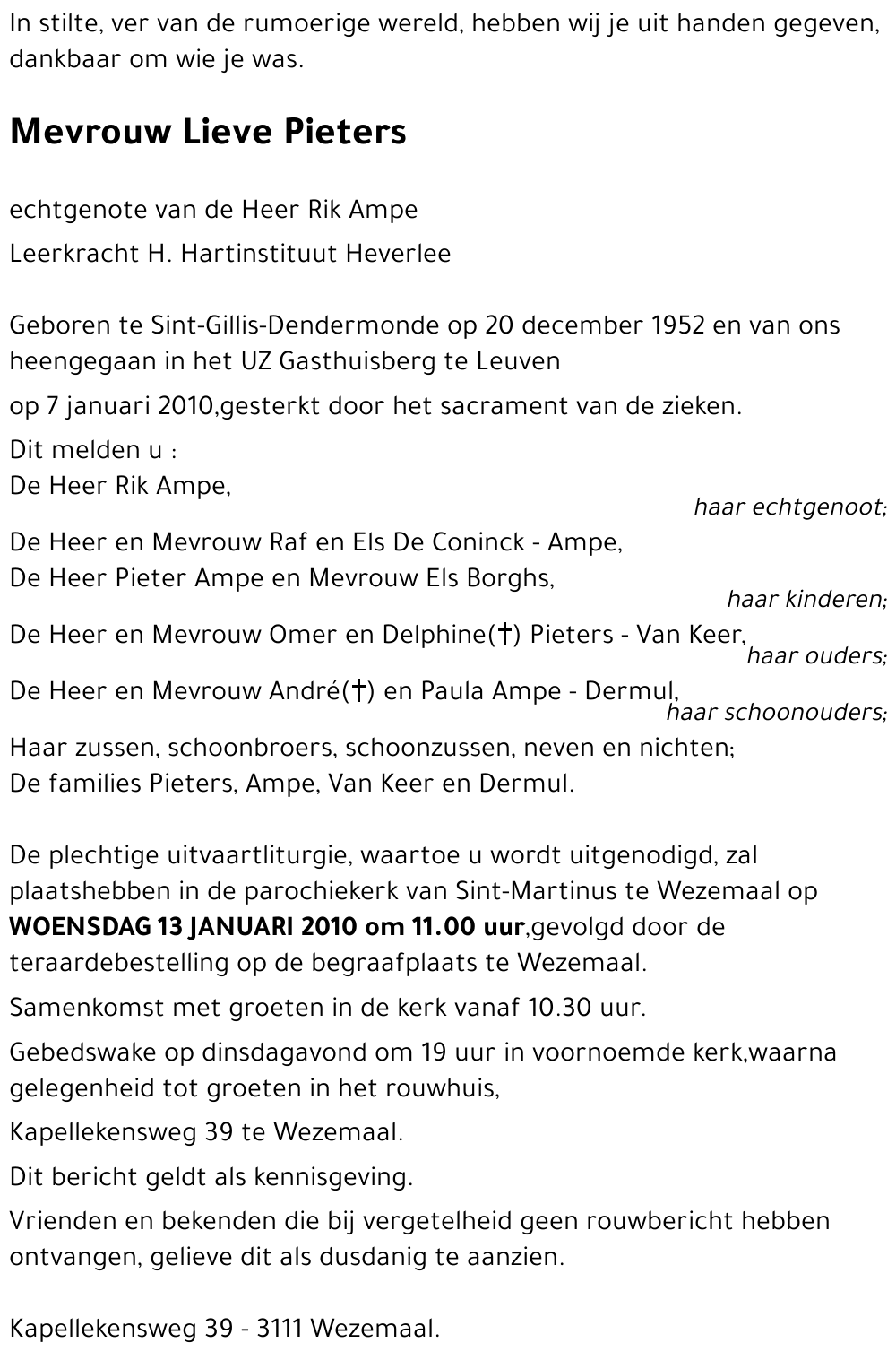 Lieve Pieters
