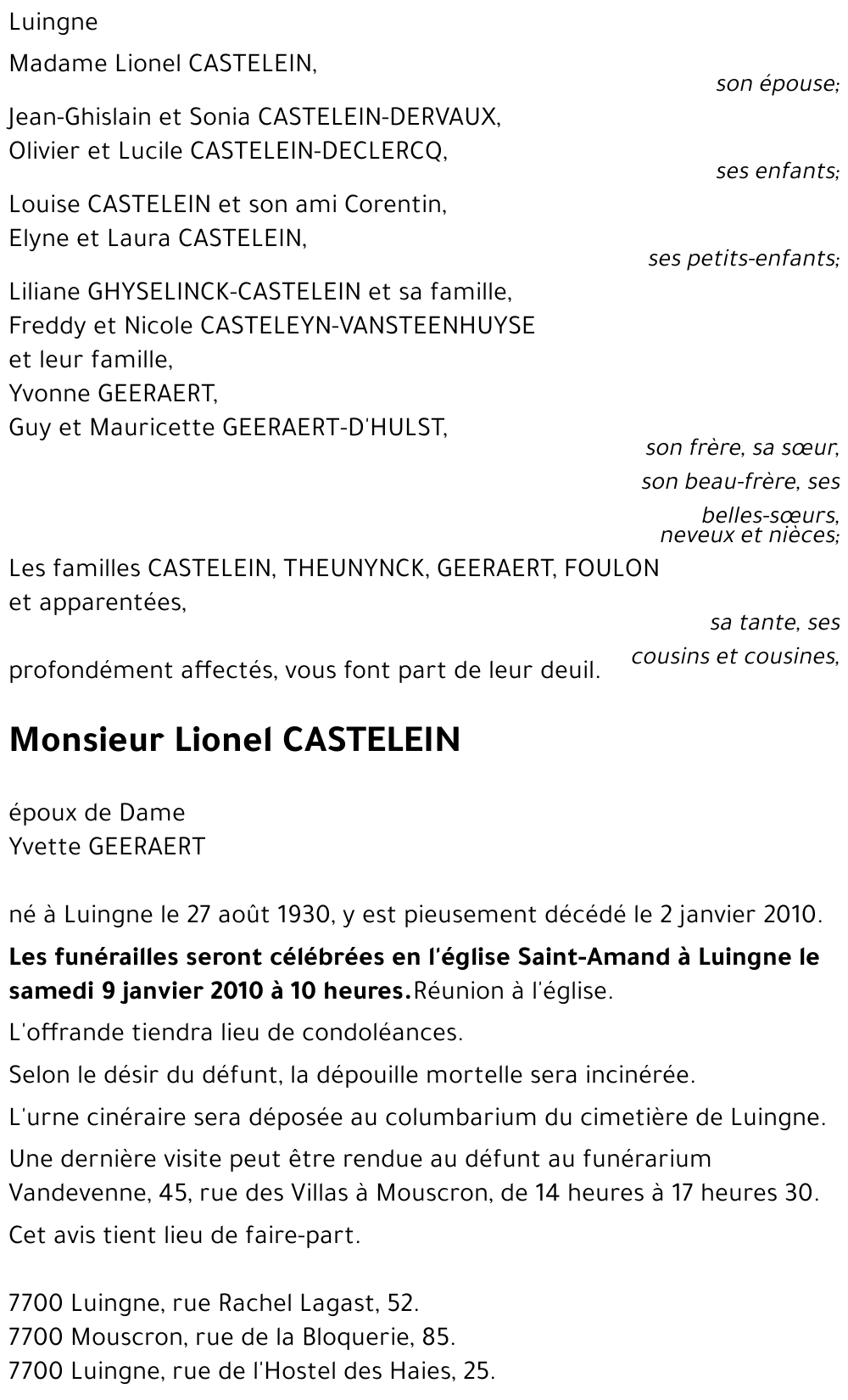 Lionel CASTELEIN