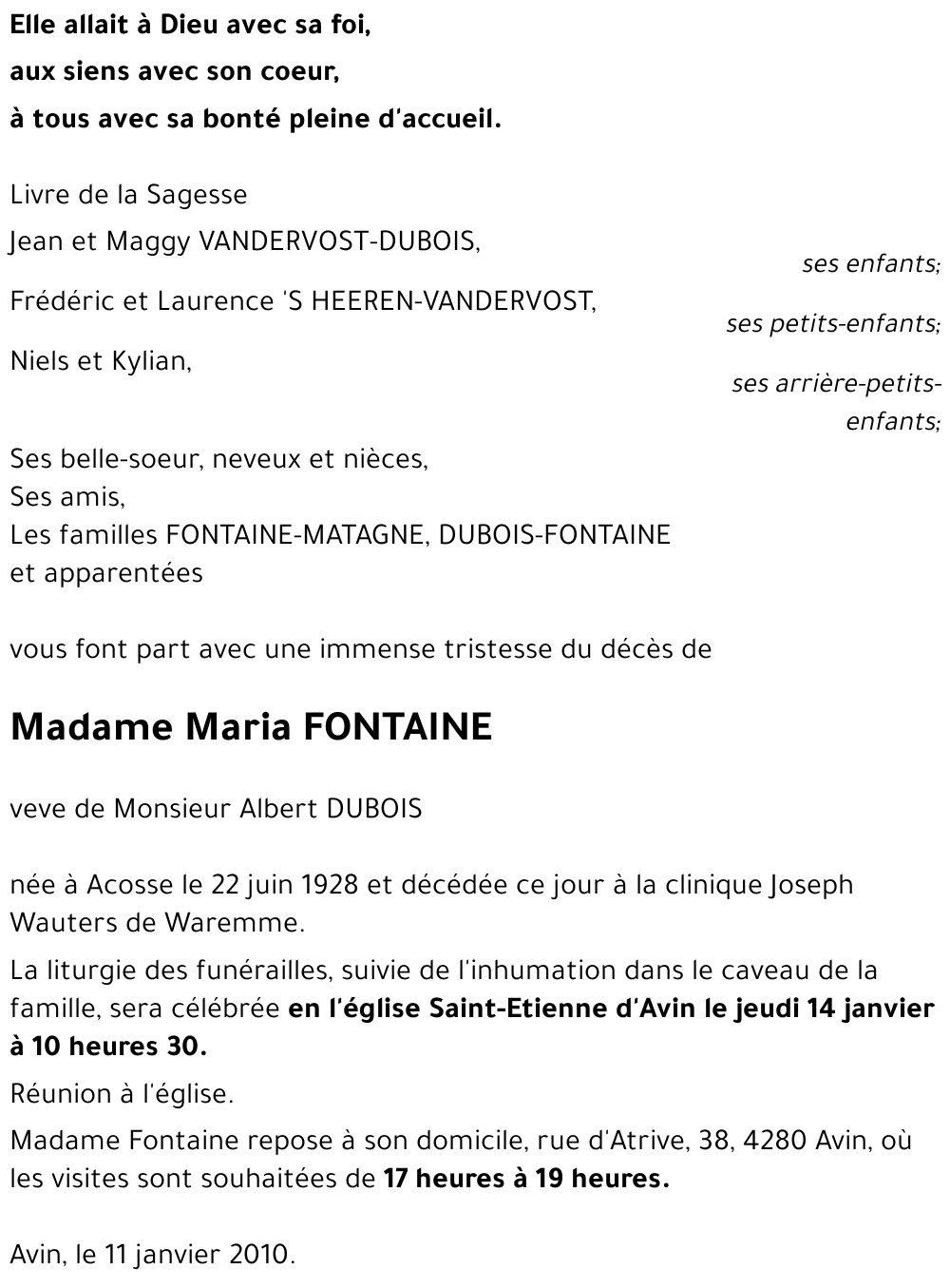 Maria FONTAINE