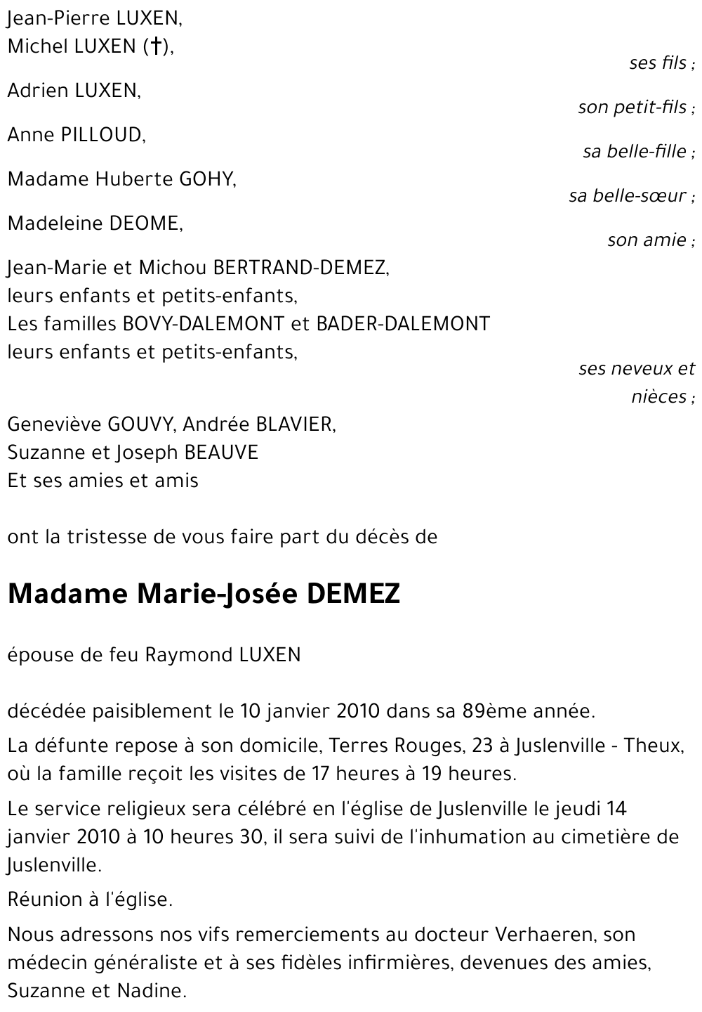 Marie-Josée DEMEZ