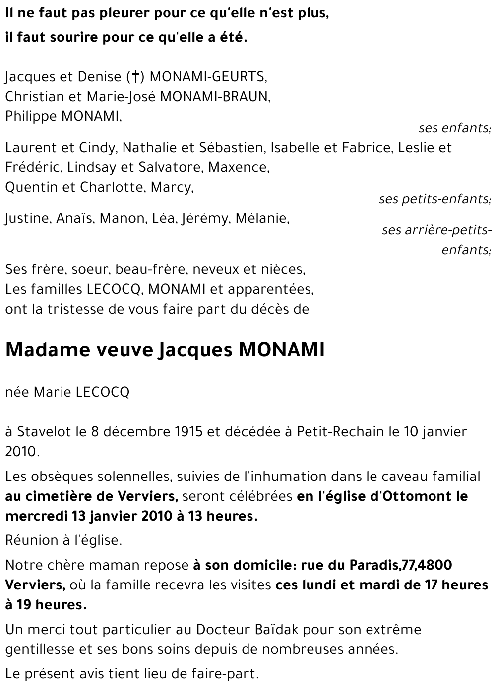 Marie LECOCQ