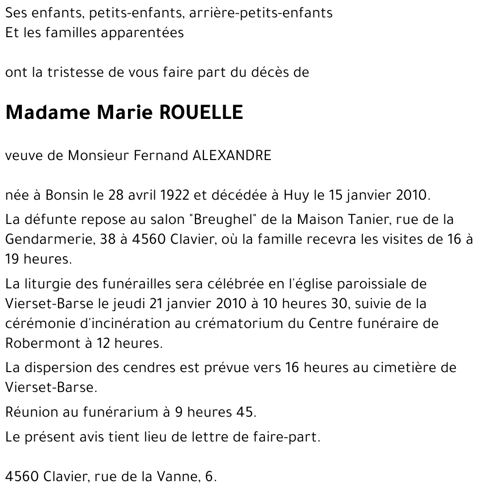 Marie ROUELLE