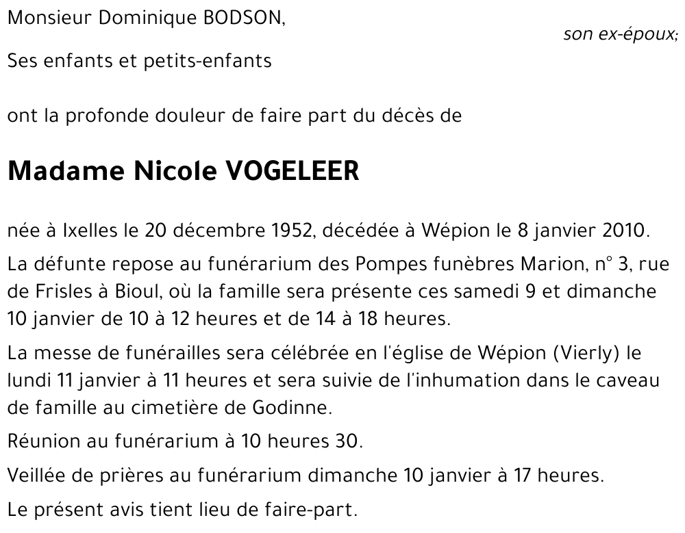 Nicole VOGELEER
